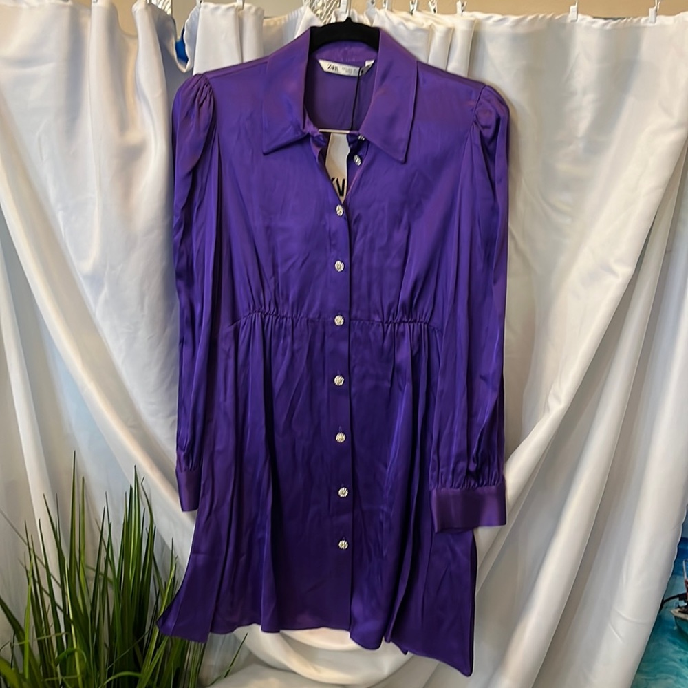 Zara jeweled dress in a gorgeous purple